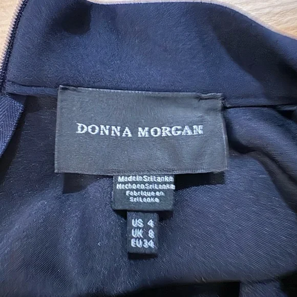 Donna Morgan Navy Long Sleeve Dress - Picture 5 of 7